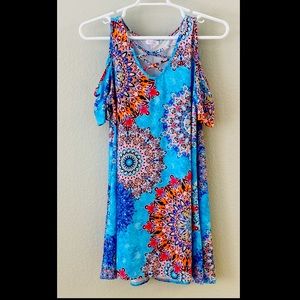 Blue Time Size L dress w/ exposed shoulders